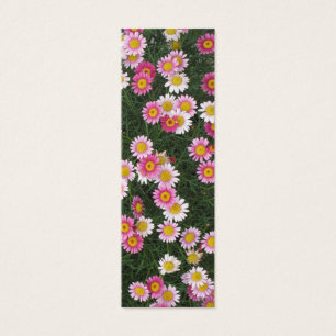 Roze Bladwijzer van Daisies Flowers Foto Art Mini Visitekaartjes