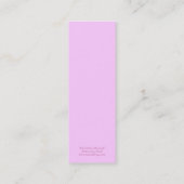 Roze Bladwijzer van de Zeemeermin Mini Visitekaartje (Achterkant)