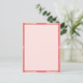 Roze, blanco Kaart van de banner voor de typografi (Staand voorkant)