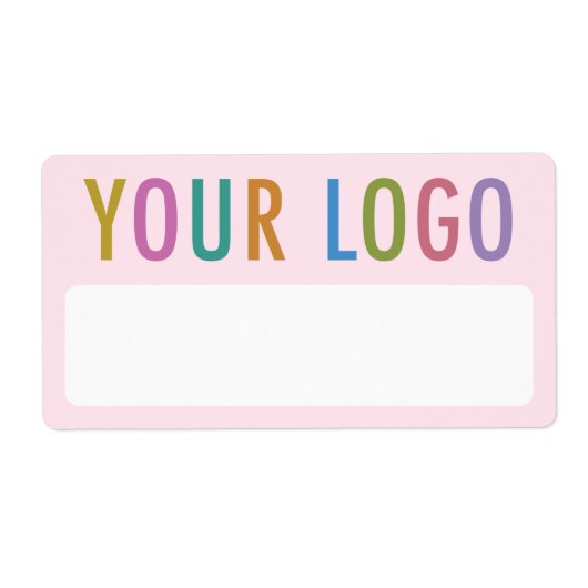 Roze Blanco Naam Stickers met Logo Badge Labels (Voorkant)