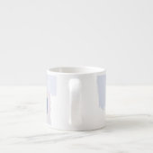 Roze & Blau Abstracte Kwaststreken Monogram Naam Espresso Kop (Achterkant)