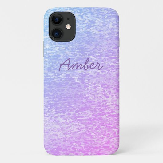 Roze Blau Geschilderde Textuur Patroon Persoonlijk Case-Mate iPhone Case (Achterkant)