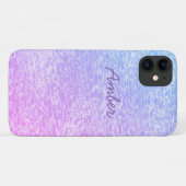Roze Blau Geschilderde Textuur Patroon Persoonlijk Case-Mate iPhone Case (Achterkant (horizontaal))