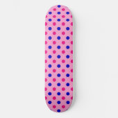 Roze Blau Roze Stippenpatroon Persoonlijk Skateboard (Voorkant)