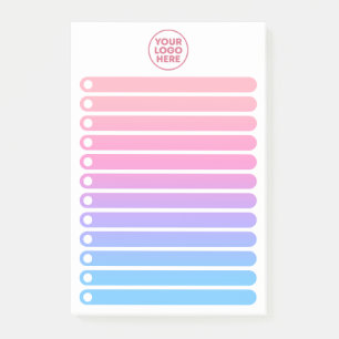 Roze Blau Verlopend Zakelijk Logo Takenlijst Notit Post-it® Notes