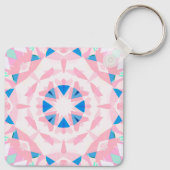 Roze Blauw 5e Bruiloft Jubileum Keepsake Gift Sleutelhanger (Achterkant)