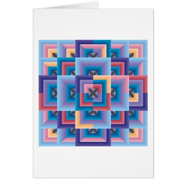 Roze blauw Abstract (Voorkant)