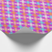 Roze Blauw Abstract Patroon Cadeaupapier (Hoek)