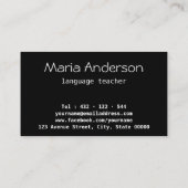 roze blauw, abstract, patroon visitekaartje (Achterkant)