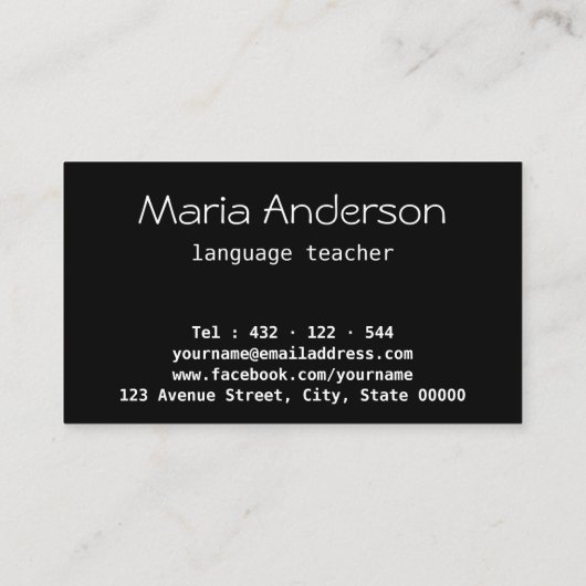 roze blauw, abstract, patroon visitekaartje (Achterkant)