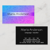 roze blauw, abstract, patroon visitekaartje (Voorkant / Achterkant)