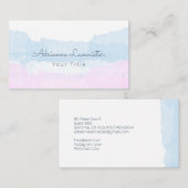 Roze blauw Abstract Visitekaartje (Voorkant / Achterkant)