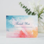 Roze Blauw Abstract Zakelijk Dank u kaarten (Staand voorkant)