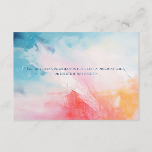 Roze Blauw Abstract Zakelijk Dank u kaarten (Achterkant)