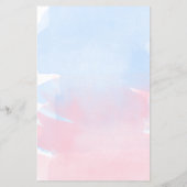 Roze Blauw Aquarel Baby Voorspellingen Spel (Achterkant)