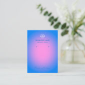 Roze Blauw Aura Modern Oorbellen Display Kaart Visitekaartje (Staand voorkant)