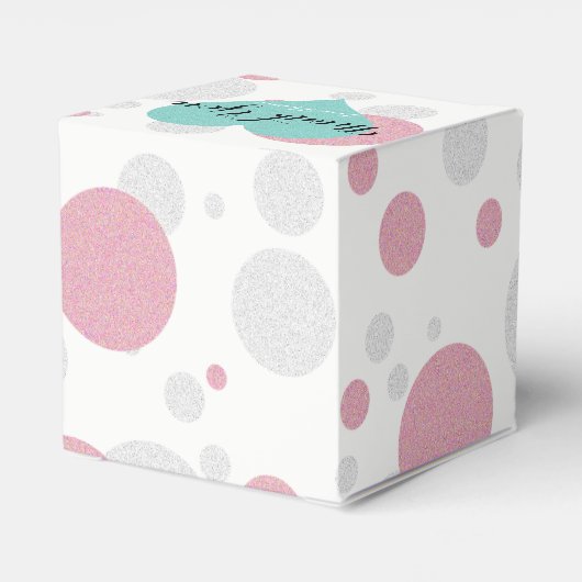 Roze Blauw Baby Reveal Sprinkle Shower Tiara Party Bedankdoosjes (Achterkant)