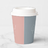 Roze Blauw baby shower Geslacht onthullen Papieren Bekers (Rechts)