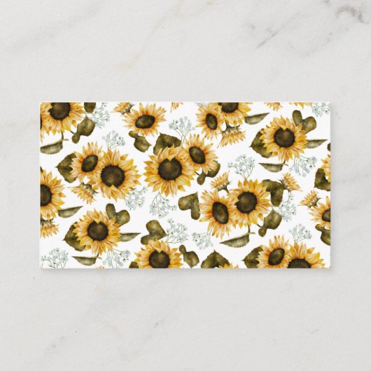 Roze Blauw Bee Zonnebloem Luier Raffle Ticket Informatiekaartje (Achterkant)