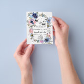 Roze blauw blauw Waterverf Flyer (Hand)