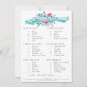 Roze Blauw Bloemen Vrijgezellenfeest Purse Game Kaart (Voorkant)