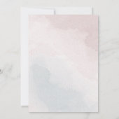 Roze Blauw Bloemengroen Zitkaart Kaart (Achterkant)