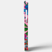 Roze & Blauw bloemontwerp Case-Mate iPhone Case (Achterkant / Links)