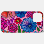 Roze & Blauw bloemontwerp Case-Mate iPhone Case (Achterkant (horizontaal))