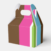 Roze Blauw Bruin Groene Modern Birthday Favor Bedankdoosjes (Achterkant)