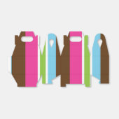 Roze Blauw Bruin Groene Modern Birthday Favor Bedankdoosjes (Uitgevouwen)