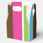 Roze Blauw Bruin Groene Modern Birthday Favor Bedankdoosjes (Geopend)