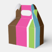 Roze Blauw Bruin Groene Modern Birthday Favor Bedankdoosjes (Voorkant Zijde)