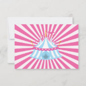 Roze, blauw | Carnival Hartelijk dank Bedankkaart (Achterkant)