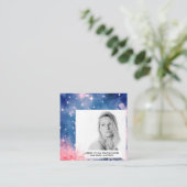 *~* Roze Blauw Chic Haar Model Actrice Sterren FOT Vierkante Visitekaartje (Staand voorkant)