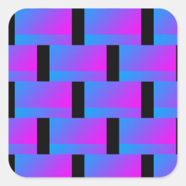 Roze Blauw Cool 4Jojo Vierkante Sticker