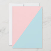 Roze Blauw Driehoek Patroon Virtueel Geslacht Onth Kaart (Achterkant)