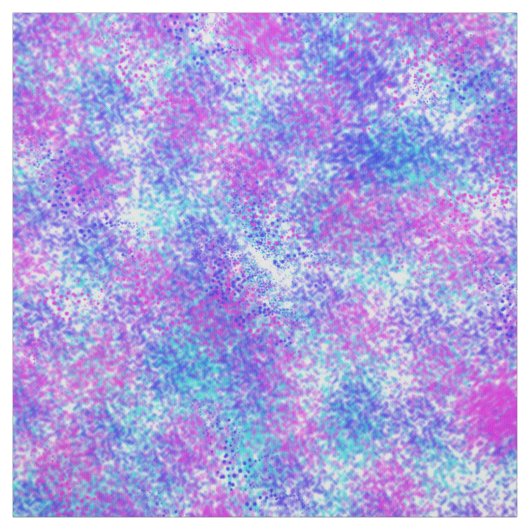 Roze, Blauw en Aqua Abstracte Splatter Stof (Swatch)