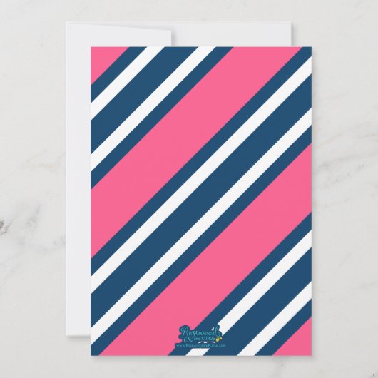 Roze, Blauw en Blauwgroen Vliegtuig Verjaardagsfee Kaart (Achterkant)