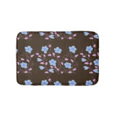 Roze blauw en chocolade bruin badmat (Voorkant)