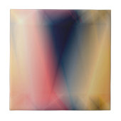 Roze blauw en geel abstract tegeltje (Voorkant)