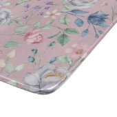 Roze blauw en geel Paars glas Snijplank (Hoek)