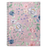 Roze blauw en geel Paars Notitieboek (Voorkant)