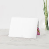 Roze Blauw en Goud Geode | Gelukkige verjaardag Kaart (Achterkant)