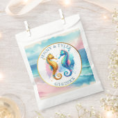 Roze, Blauw en Gouden Kustzanddollarstrand Bedankzakje (Geknipt)