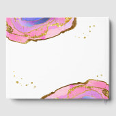 Roze blauw en goudgeode | Weddenschap Gastenboek (Achterkant)