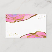 Roze blauw en goudgeode | Weddenschapskaart Plaatskaartje (Achterkant)