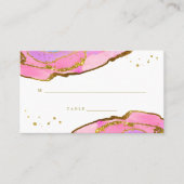 Roze blauw en goudgeode | Weddenschapskaart Plaatskaartje (Voorkant)