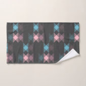 roze blauw en grijs geometrisch bad handdoek (Handdoek)