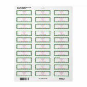 Roze blauw en groen gepatterd etiket (Full Sheet)