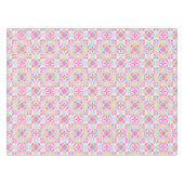 Roze blauw en groen kaleidoscooppatroon tafelkleed (Voorkant (Horizontaal))